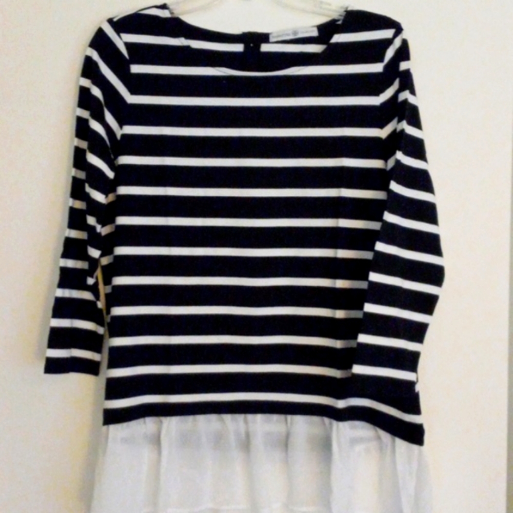 Signature collection long sleeve crew neck knit top size L